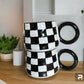 Black and White Checkered Mugs