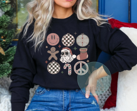 Checkered Racing Christmas Sweatshirt