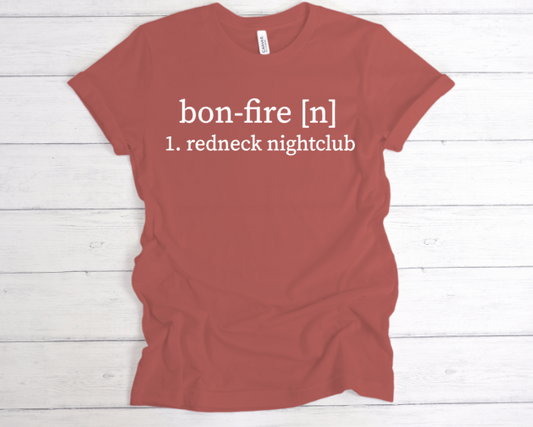 Bonfire Recneck Nightclub Shirt, Bella Canvas Shirt, Redneck Shirt, Bonfire Shirt Short Sleeve Shirt, Krafite Ks Shirt