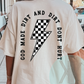 God Made Dirt and Dirt Don't Hurt, Checkered Lightning Bolt Back, Race Day Shirt, Race Day, Motocross Shirt, Moto Shirt, Dirt Bike Shirt, 