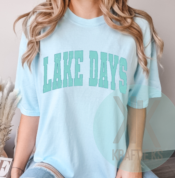 lake days t shirt, summer shirt,  lake shirt , lake day light weight shirt, comfort color shirt for the lake 