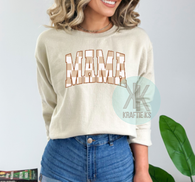 Mama Checkered Sweatshirt