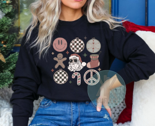 racing Christmas sweatshirt, Christmas sweatshirt, checkered racing sweatshirt