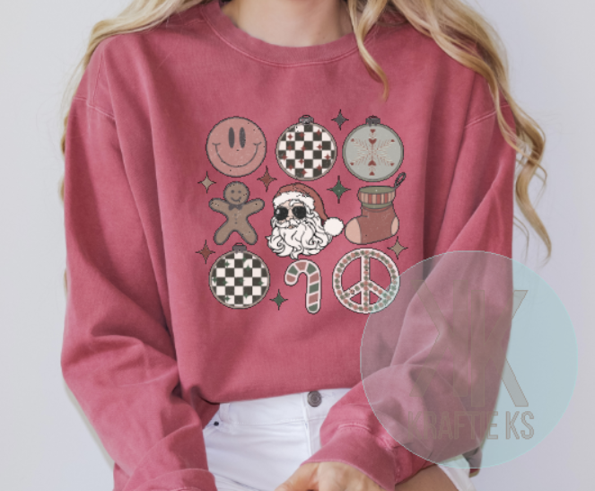 Checkered Racing Christmas Sweatshirt