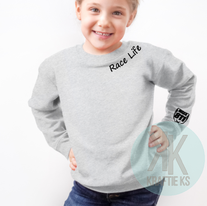 Youth Racing Sweatshirt with Custom Number Plate