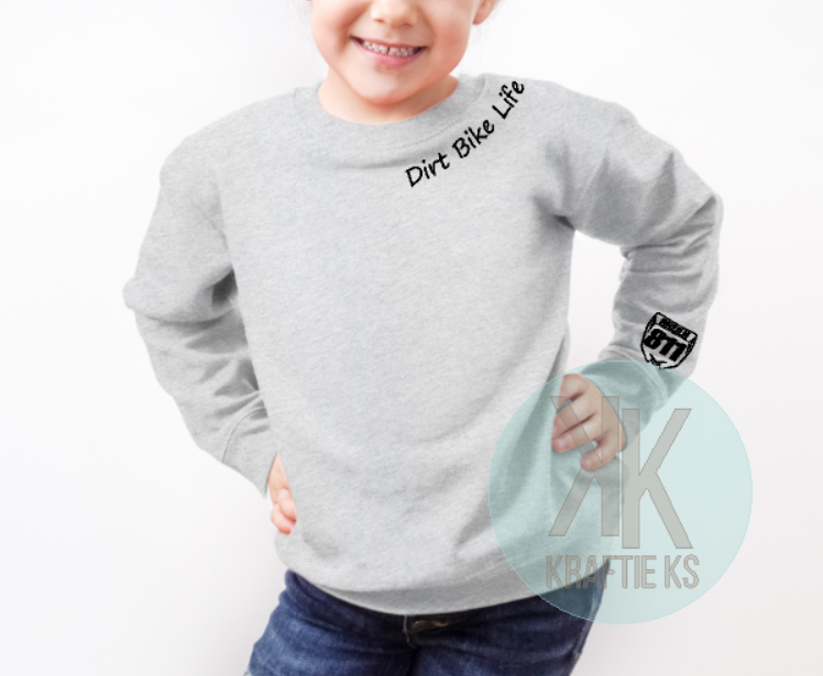 Youth Racing Sweatshirt with Custom Number Plate