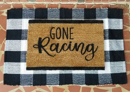 Gone Racing Rug, Front Door Rug, Coir Rug, Racing Rug, Camping Rug, Racing, Gone Racing, 